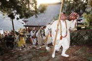 Ceremonia con monjes del Templo Seigantoji