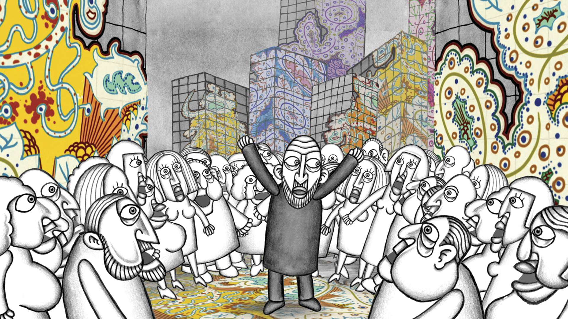 Boris Dolenc, Stripburger in Motion, 2010, animated film, detail (foto Forum Ljubljana)