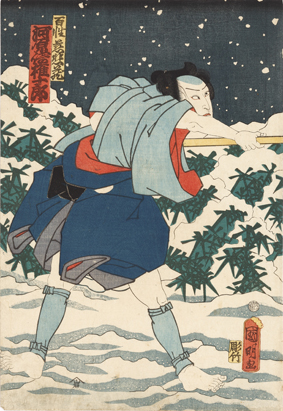 Utagawa Kuniaki. El campesino Jihizo