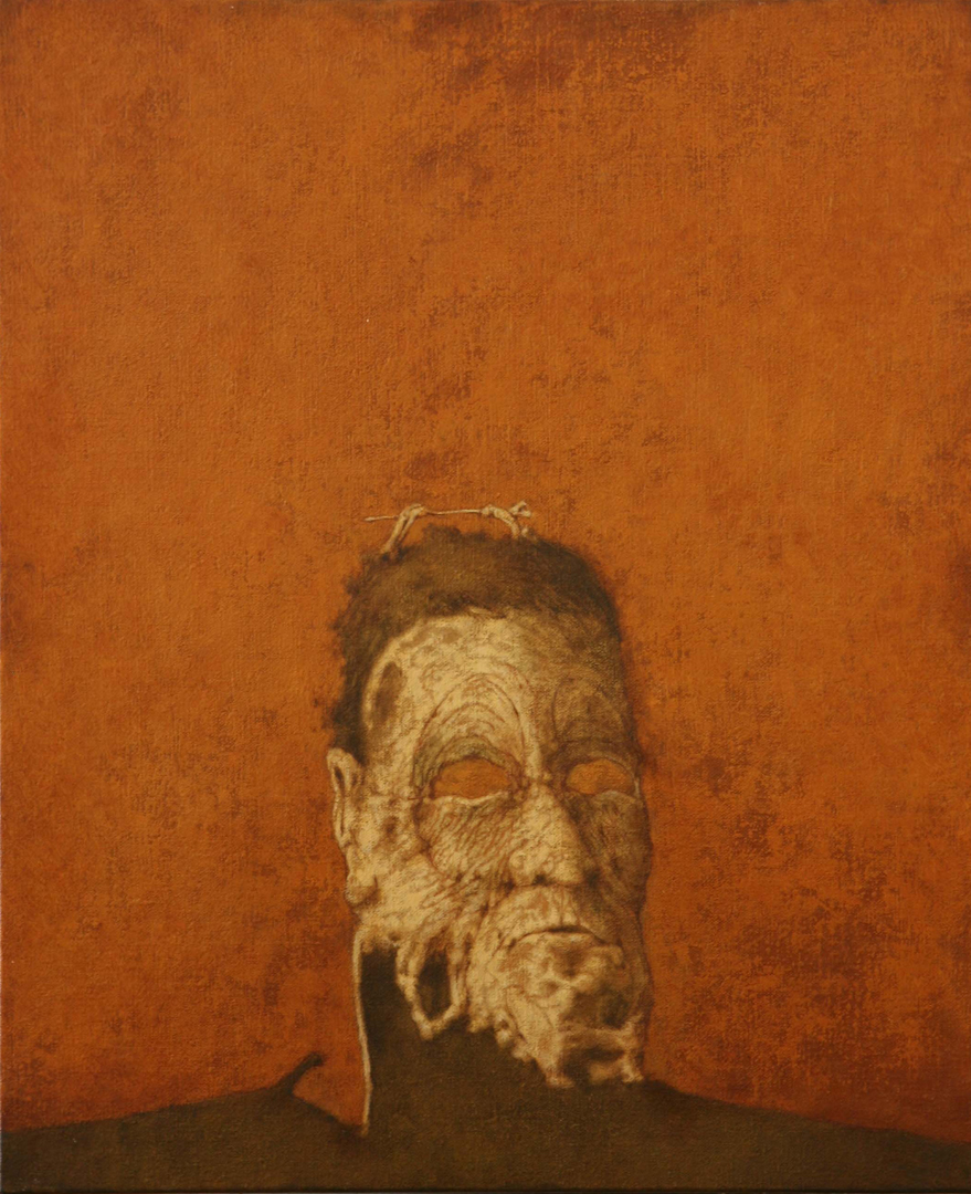 Máscara de desprecio. 2007. Óleo sobre lienzo. 46 x 38 cm. Colección Familia José Hernández © José Hernández. VEGAP, Madrid 2015